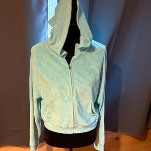 Victoria's Secret Light Aqua Hooded Zip-Up Jacket